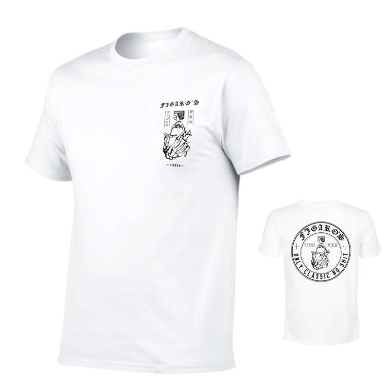 Clipper T-Shirt White | Figaro's Barbershop Lisboa